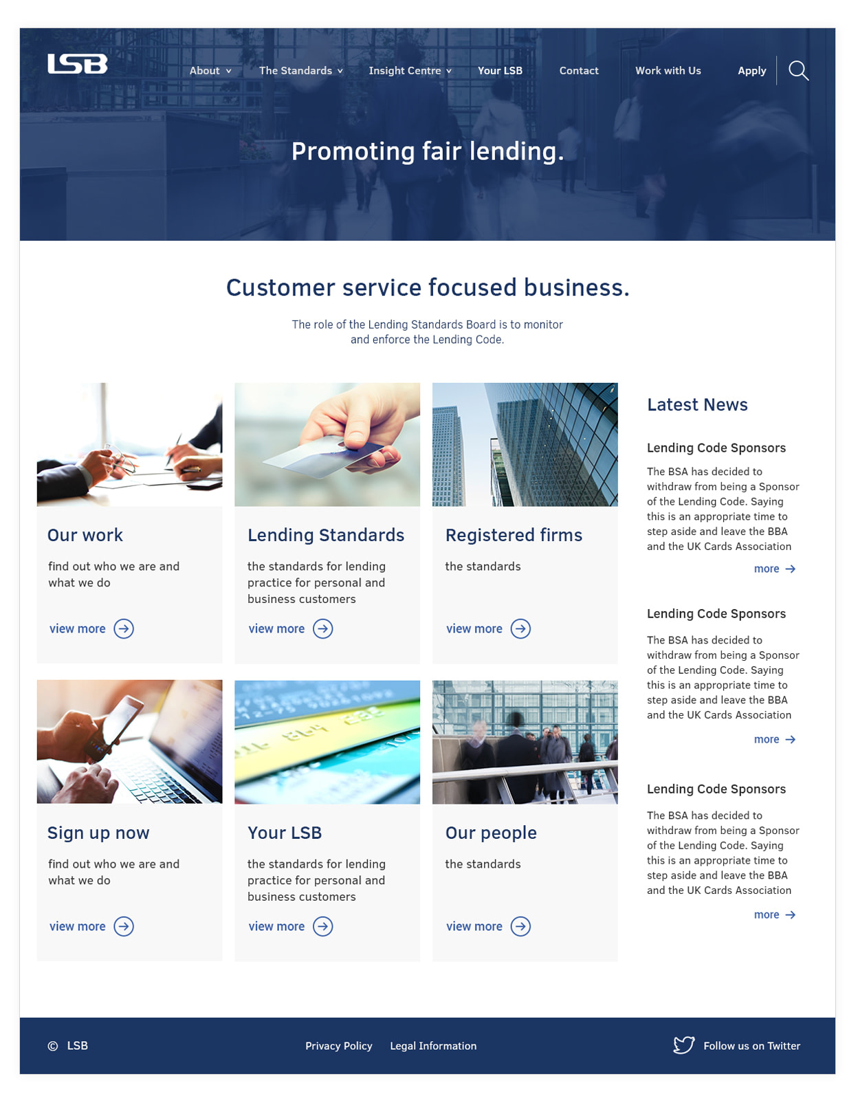 Lending Standards Board Website